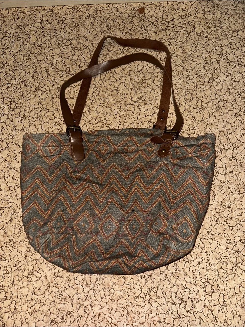 Prana satchel bag with leather straps